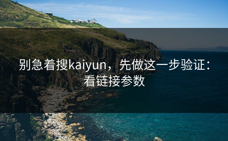别急着搜kaiyun，先做这一步验证：看链接参数